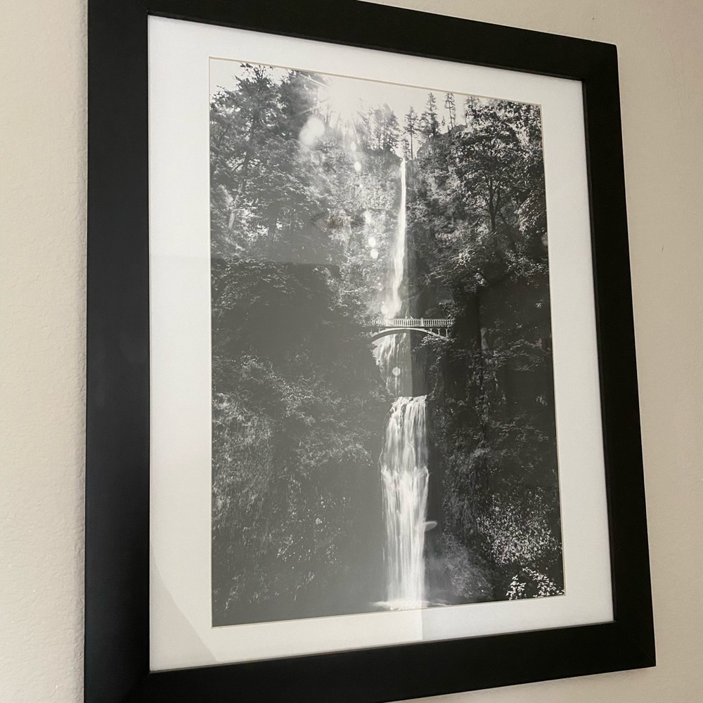 Photography art nature photo with custom frame National Geographic water fall